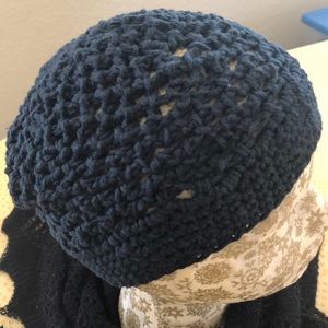 Black cotton beanie - Medium